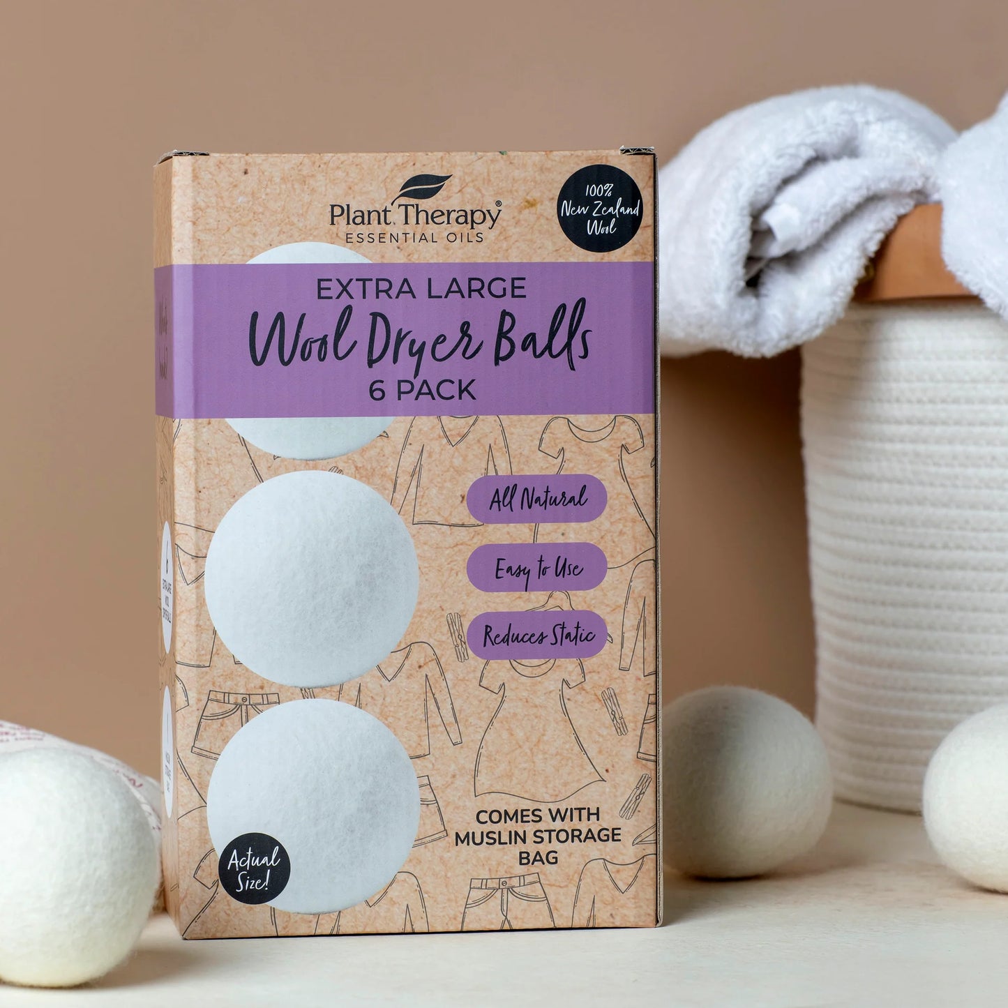 Wool Dryer Balls 6-Pack